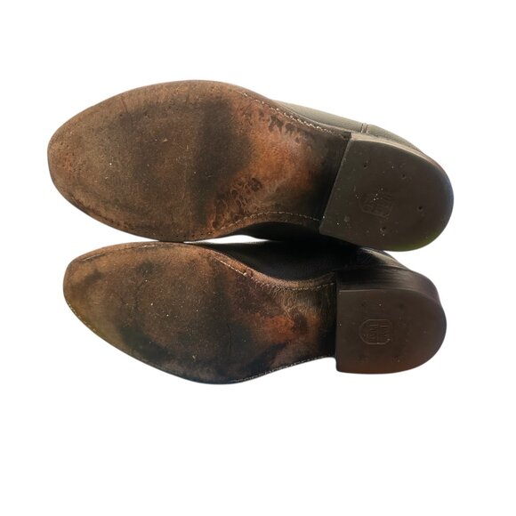 Dan Post Western Cowboy Boots Mens 8.5 Black Leather Embroidered Stitch Rodeo - Picture 6 of 14